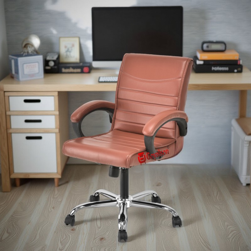 GOYALSON® Comfortable Revolving Chair for Director Principal Manager Office with arm Rest with Wheels and Cushioned seat Back