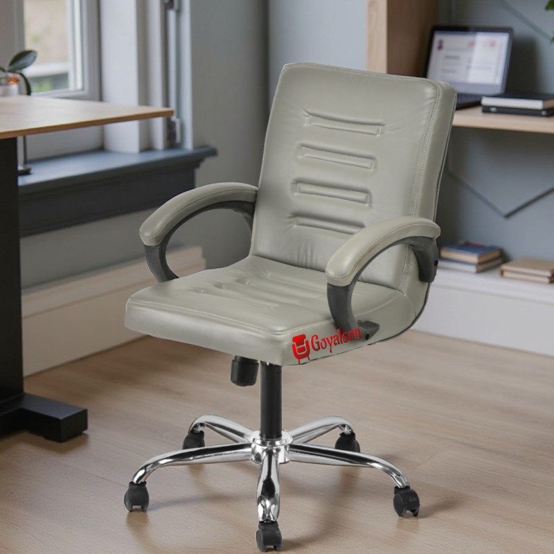 GOYALSON® ergonomic rotating chair designed for directors, principals, and managers, featuring strong armrests and easy-glide wheels for seamless movement.