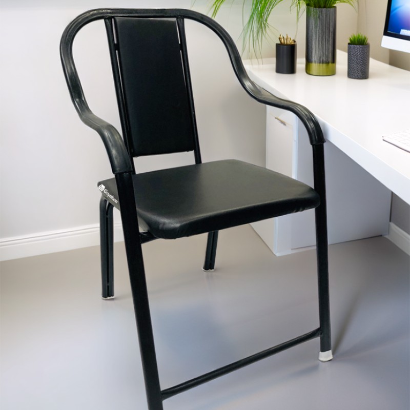 Goyalson Comfortable Office Study Chair for Students Adults Visitor Chair Without Wheel & with Arms Rest