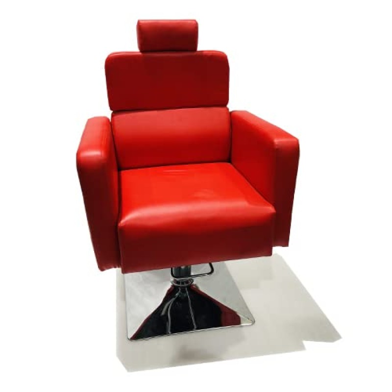 GOYALSON Leather Beauty Parlor Cutting Chair,Salon/Barber/Cutting/Makeup/Makeover Bride Bridegroom Chair, Cushioned Seat Back, With Hydraulic & Push Back System