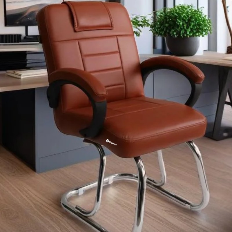 GOYALSON® Executive Visitor Chair offers a perfect blend of comfort and durability, featuring soft cushioned seating, supportive armrests, and a sturdy metal frame—ideal for offices, homes, reception areas, and study spaces.